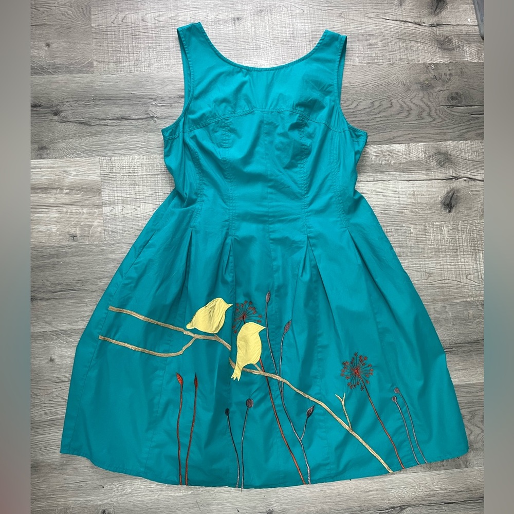 Teal Eshakti bird dress, 18